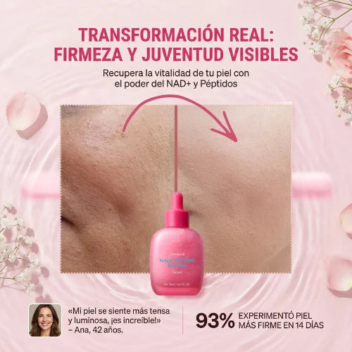 Suero de Péptidos BioLift NAD+ — Mejora visible de la piel en 7 días.