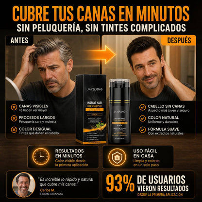Champú Tinte Instantáneo para Cabello – Color Natural en Minutos