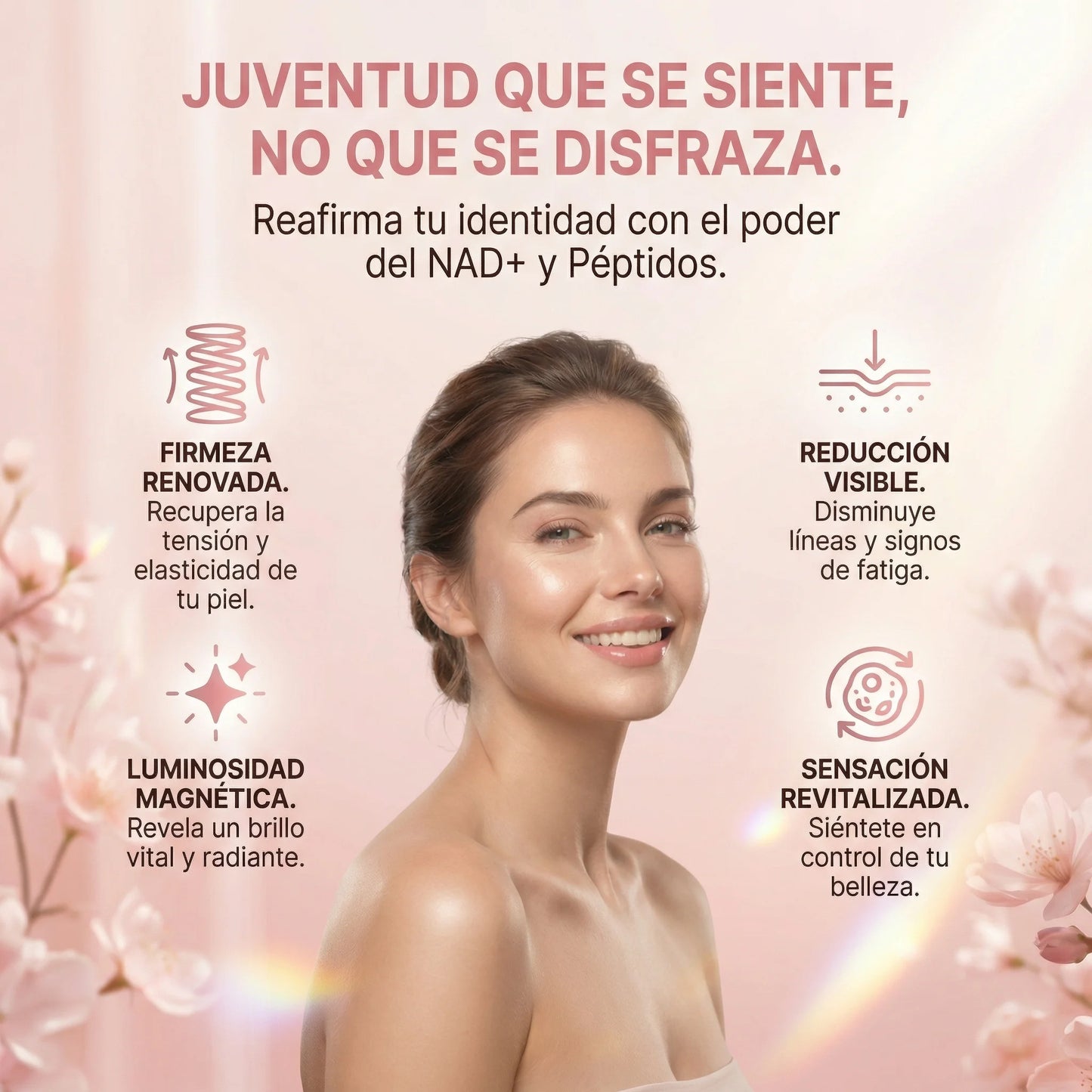 Suero de Péptidos BioLift NAD+ — Mejora visible de la piel en 7 días.