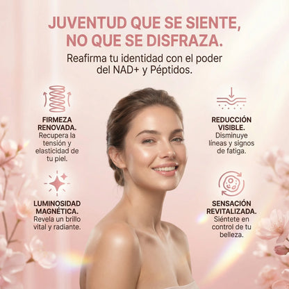 Suero de Péptidos BioLift NAD+ — Mejora visible de la piel en 7 días.