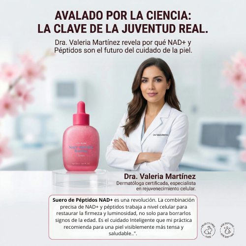 Suero de Péptidos BioLift NAD+ — Mejora visible de la piel en 7 días.