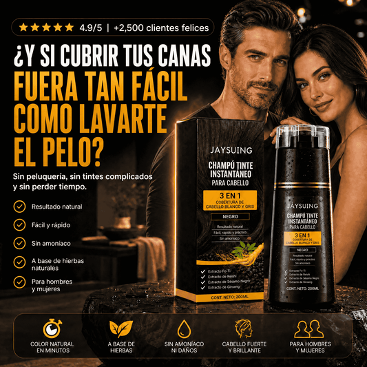 Champú Tinte Instantáneo para Cabello – Color Natural en Minutos
