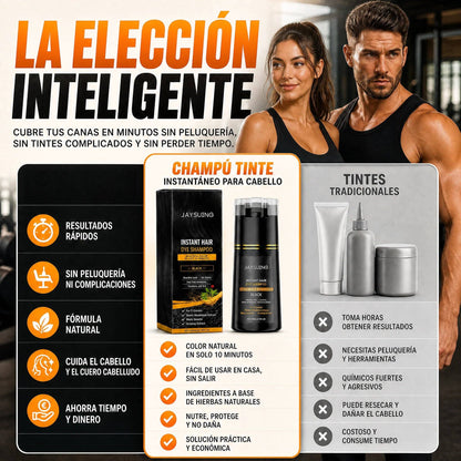 Champú Tinte Instantáneo para Cabello – Color Natural en Minutos